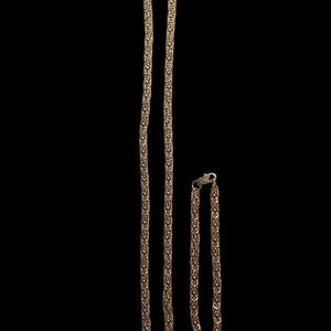 Elegant Gold Chain Necklace and Bracelet Set